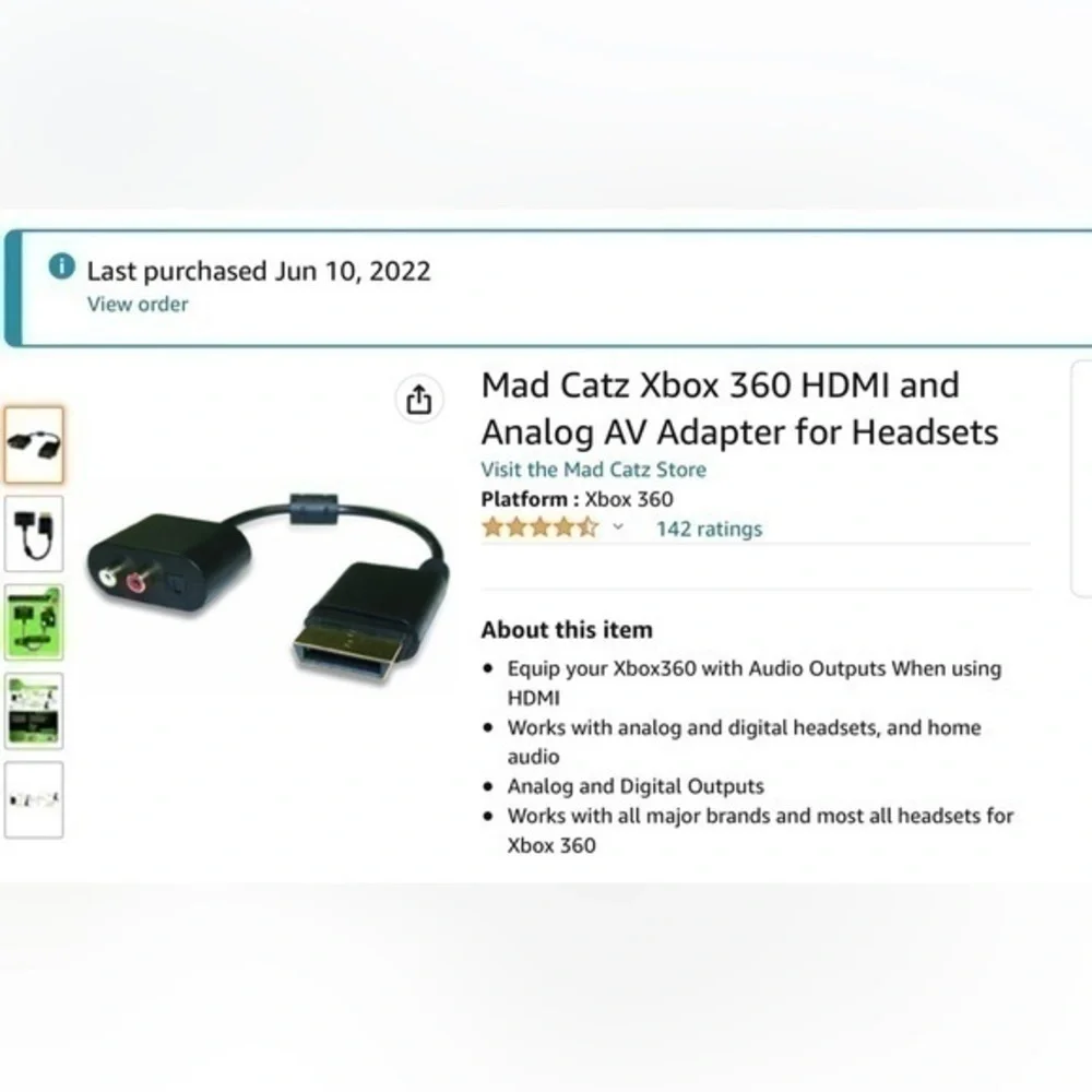 🎁 Mad Catz wireless headphone adapter for XBOX 360